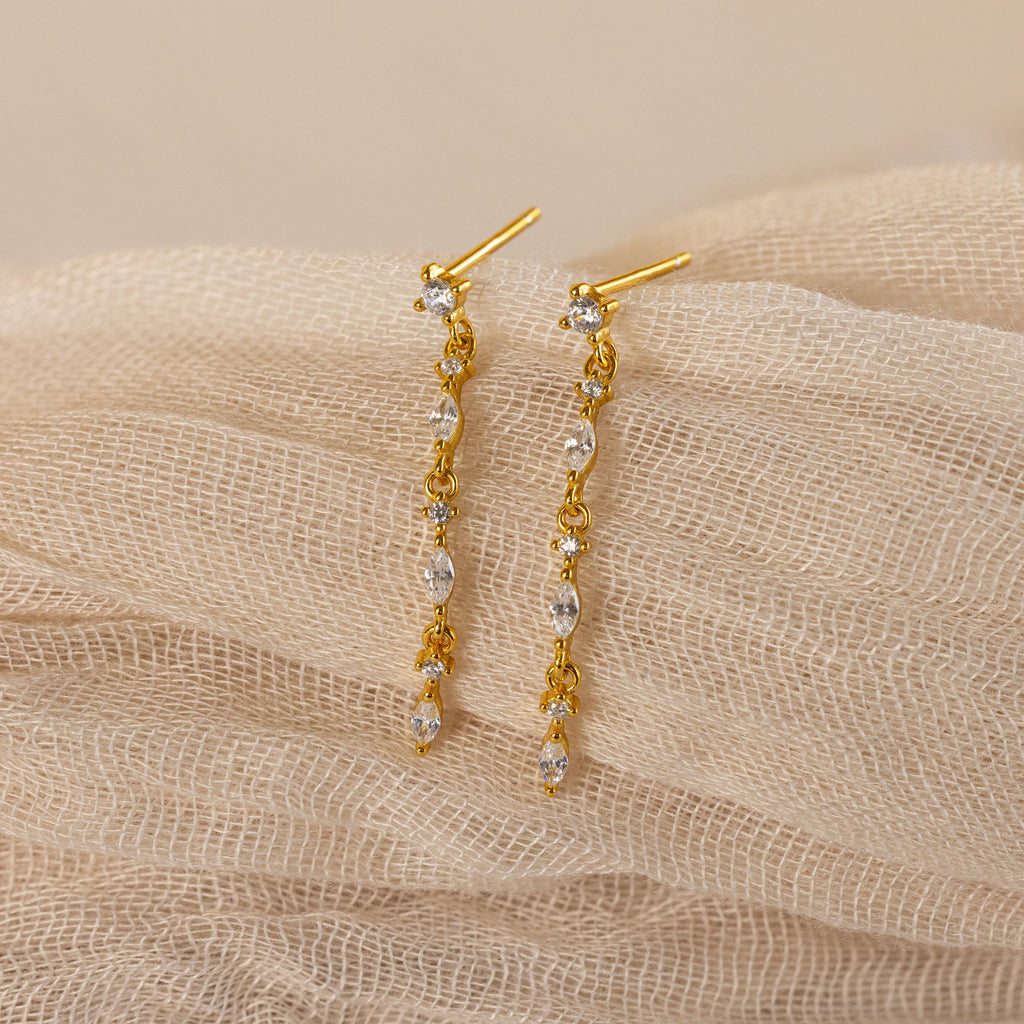 Elegant Sparkling Drop Earrings