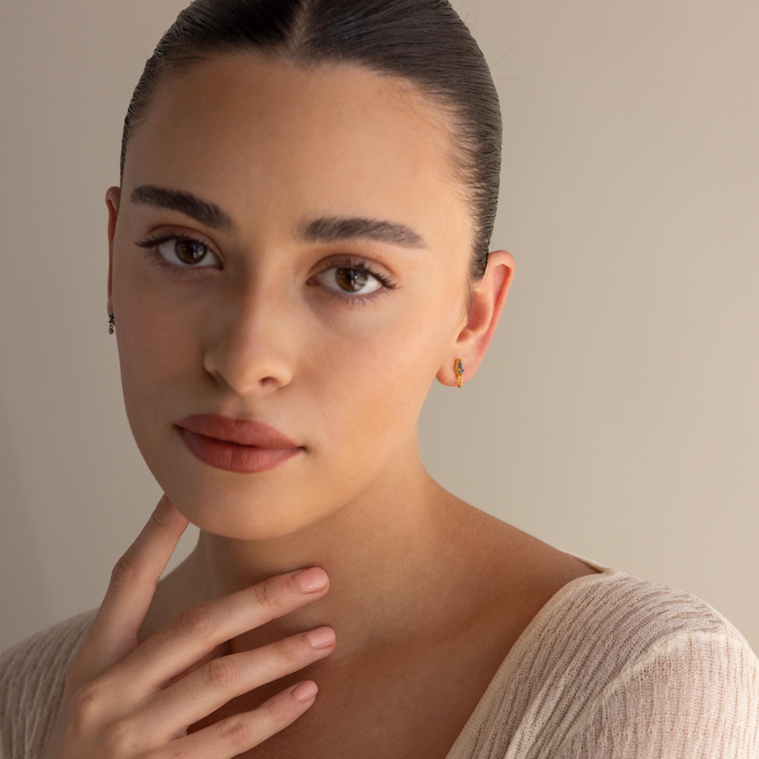 Geometric Agate Earrings