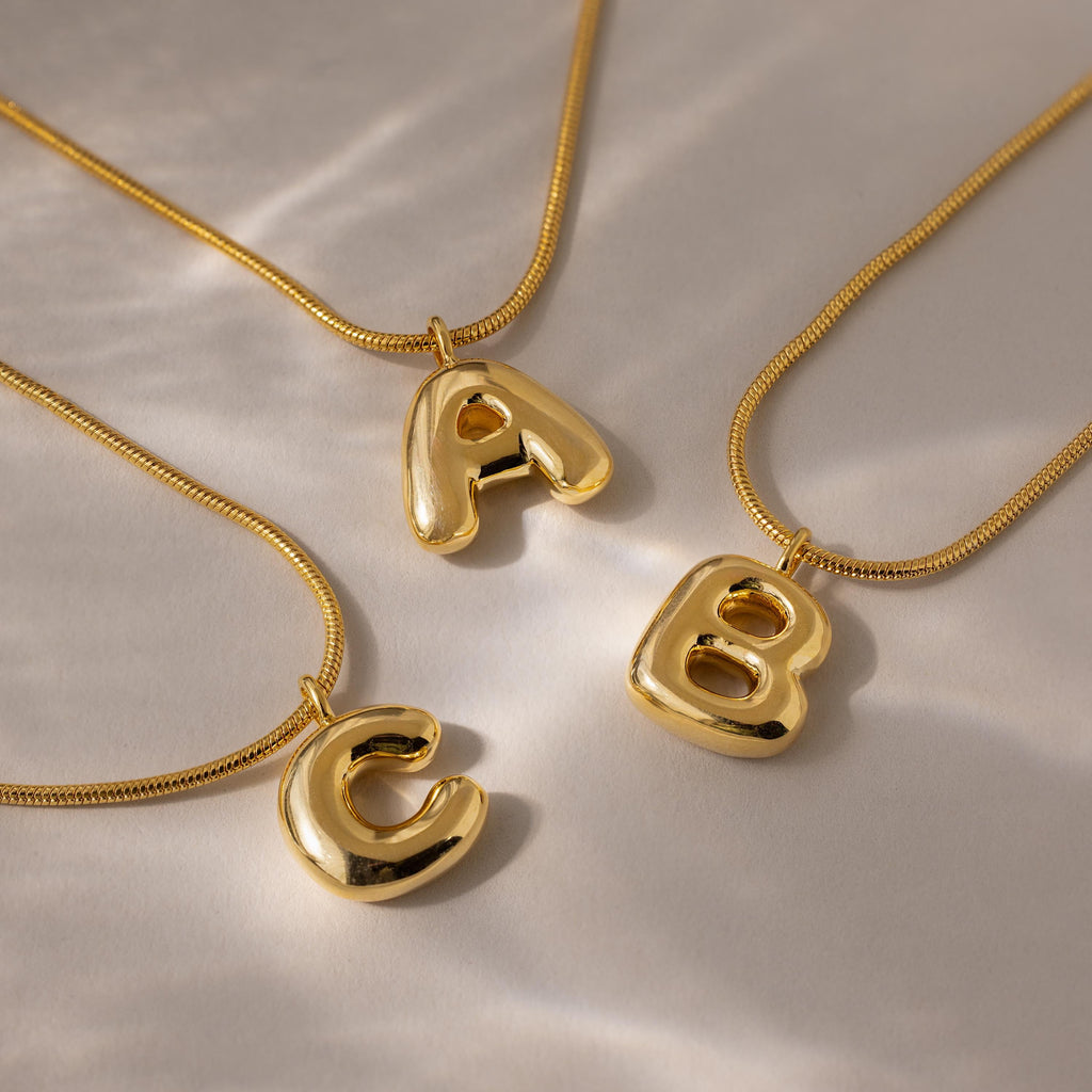 Inflated Initial Necklace