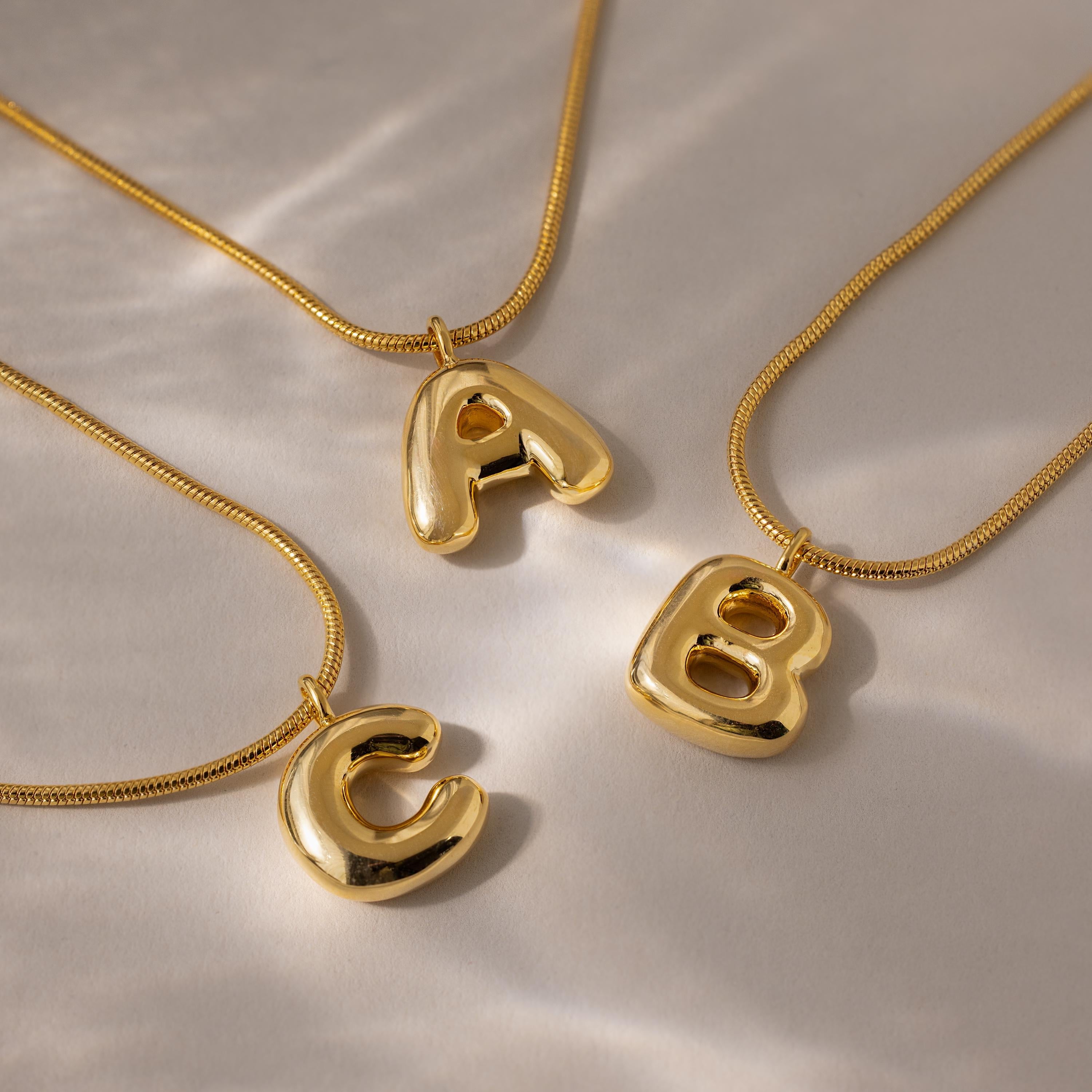 Inflated Initial Necklace