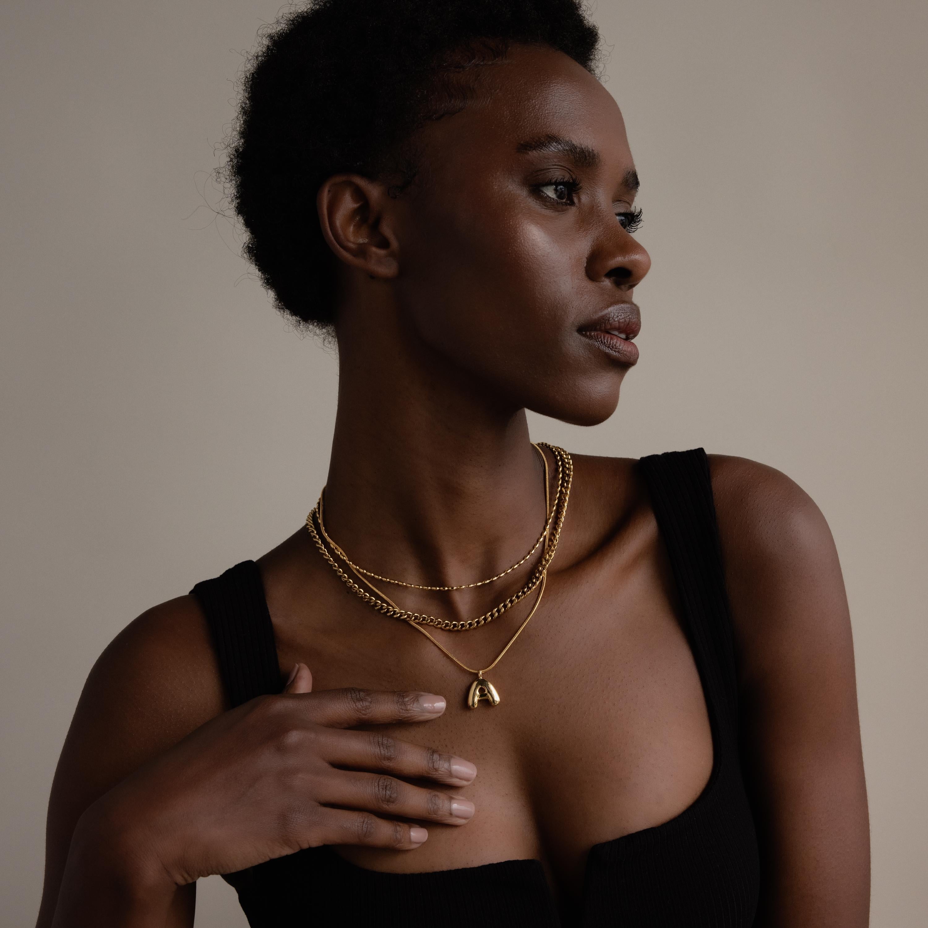 Inflated Initial Necklace