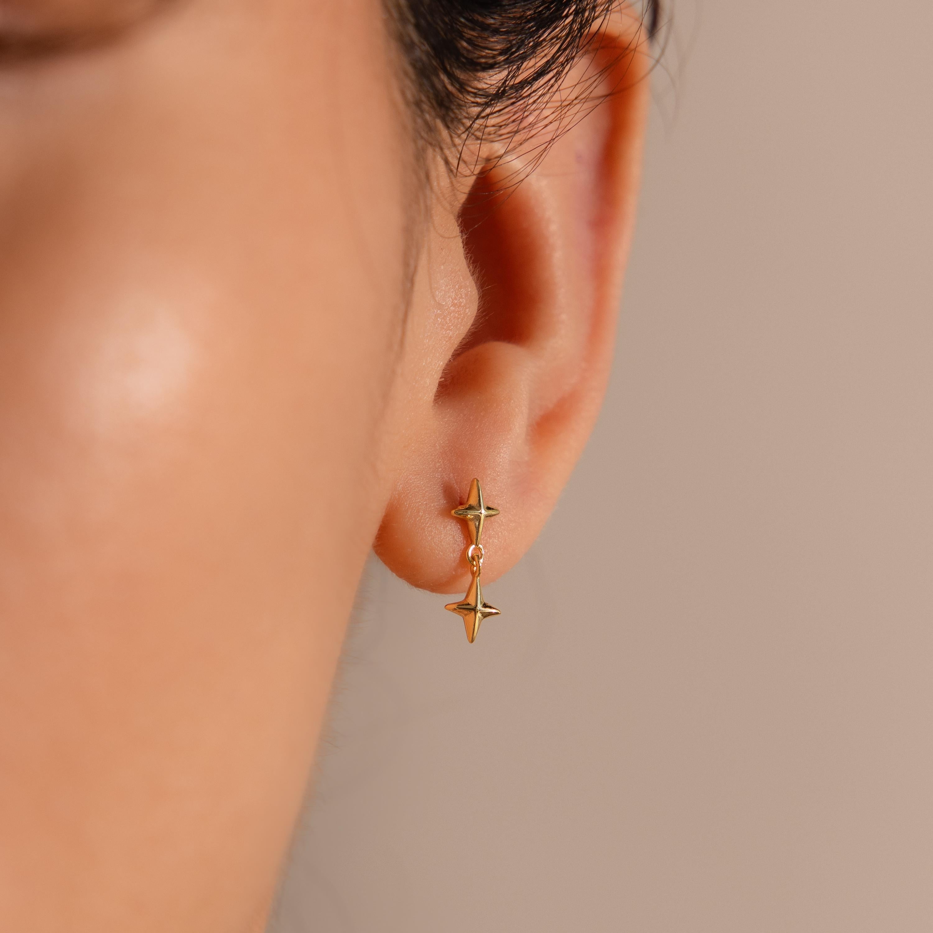 Pair of star earrings