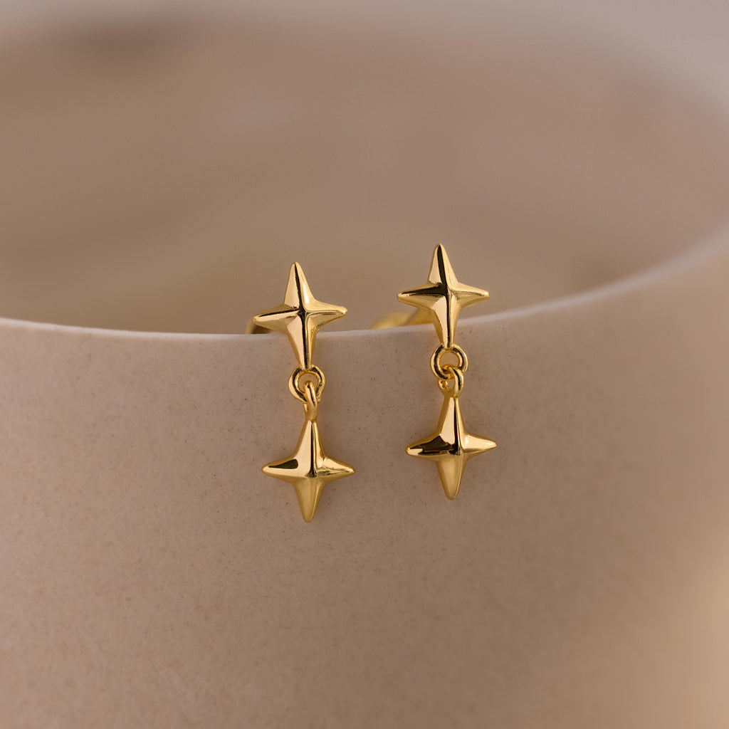 Pair of star earrings