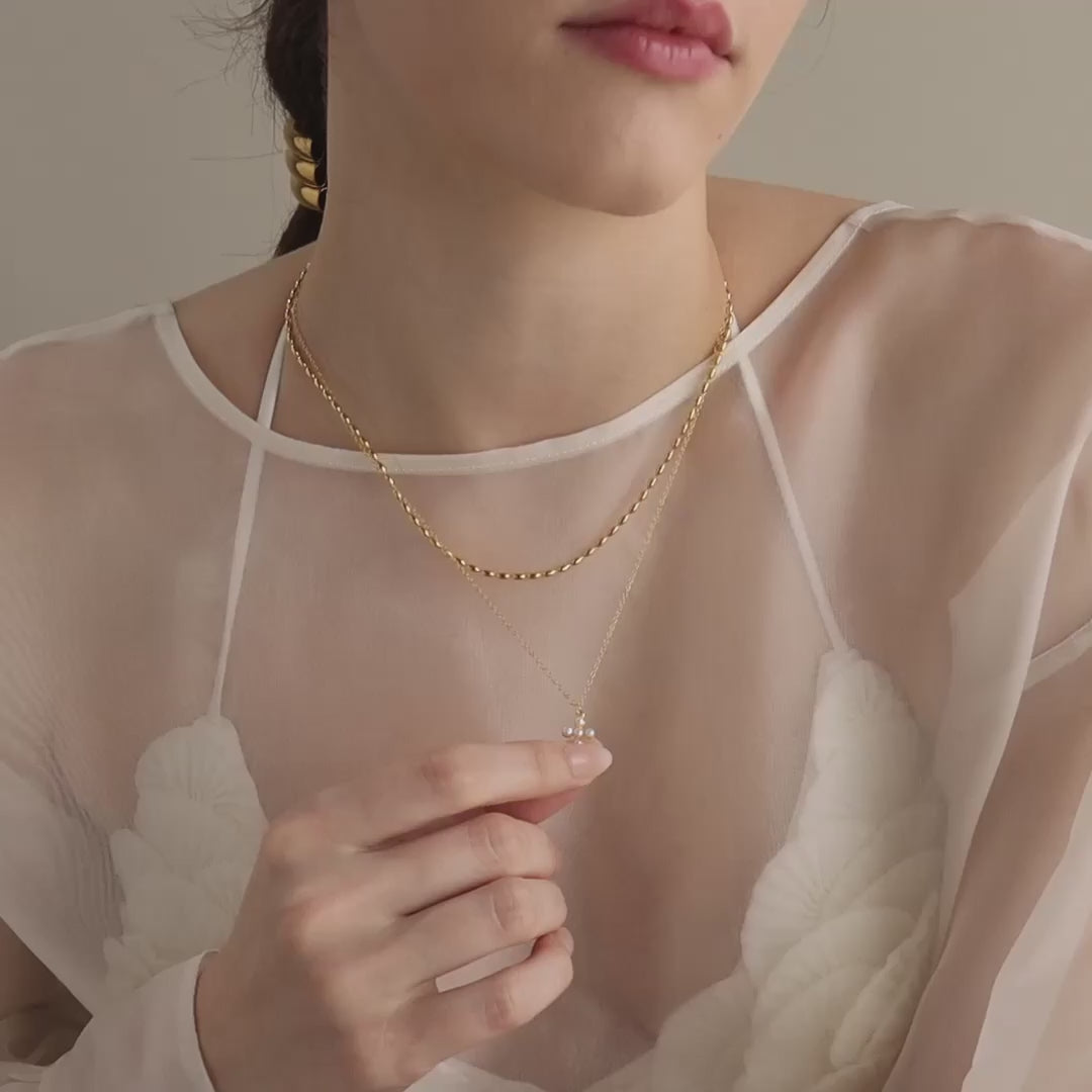 Aria Pearl Cross Necklace