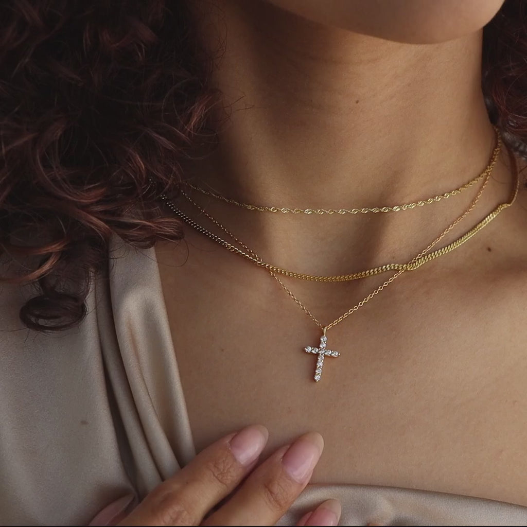 Sparkling Cross Necklace