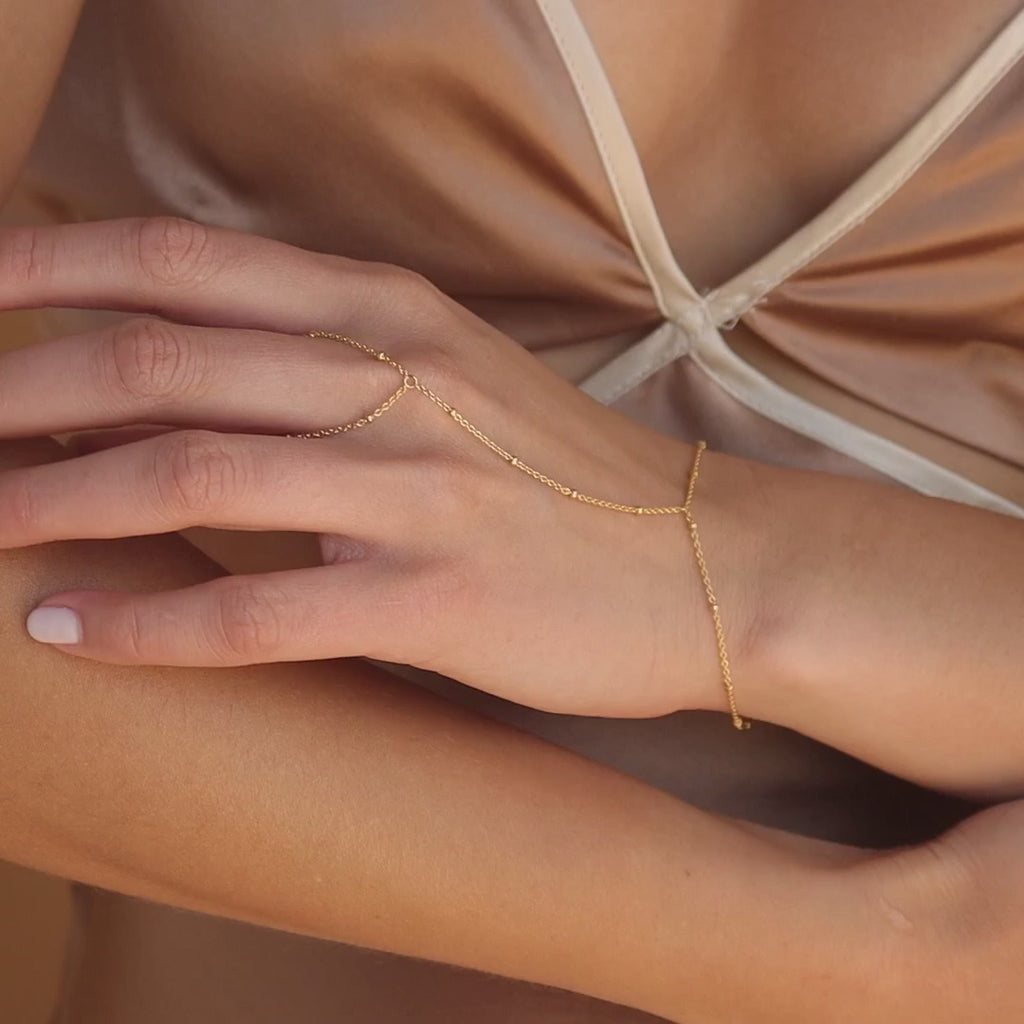 Maya hand chain bracelet