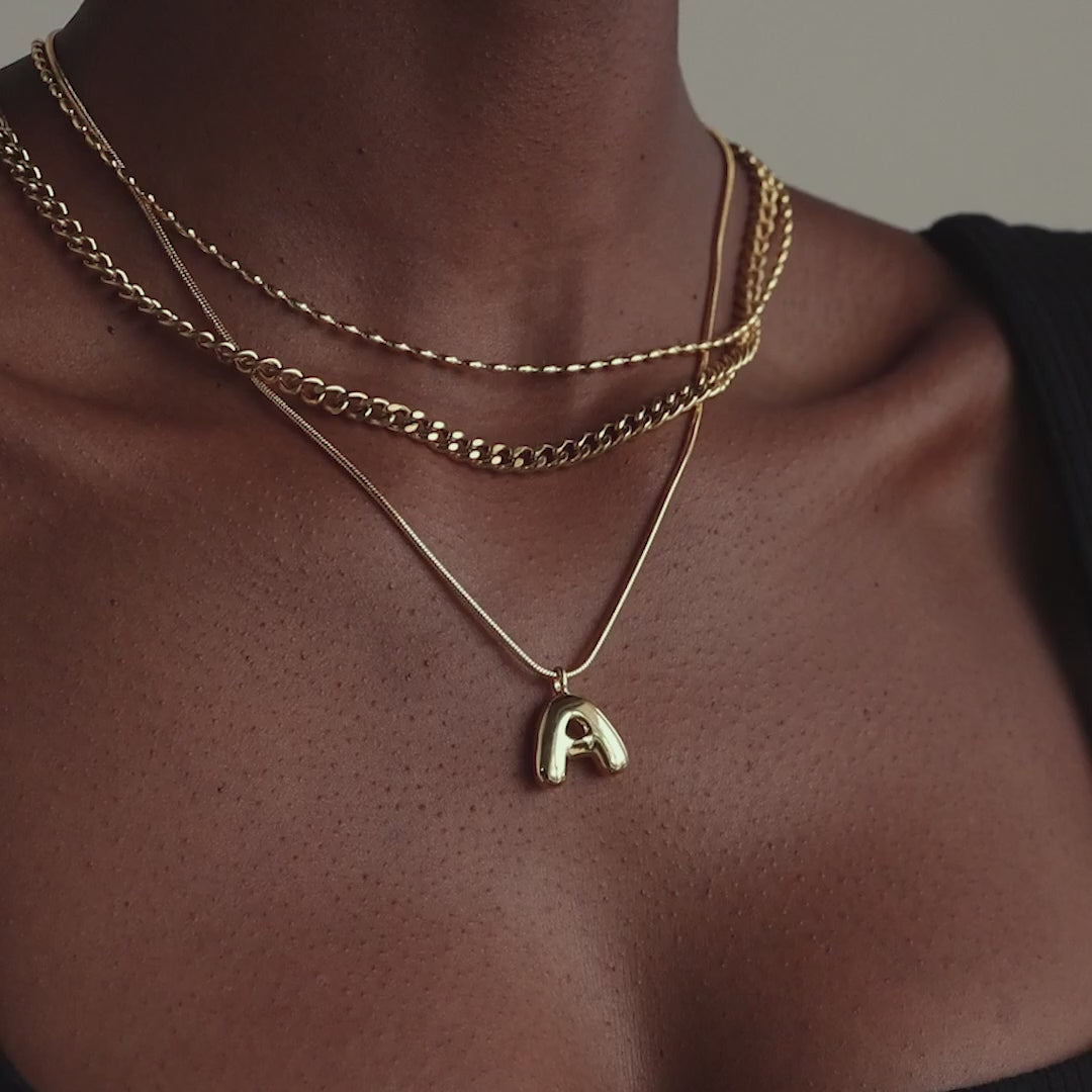 Inflated Initial Necklace