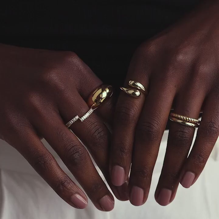 Adjustable Double Dome Ring