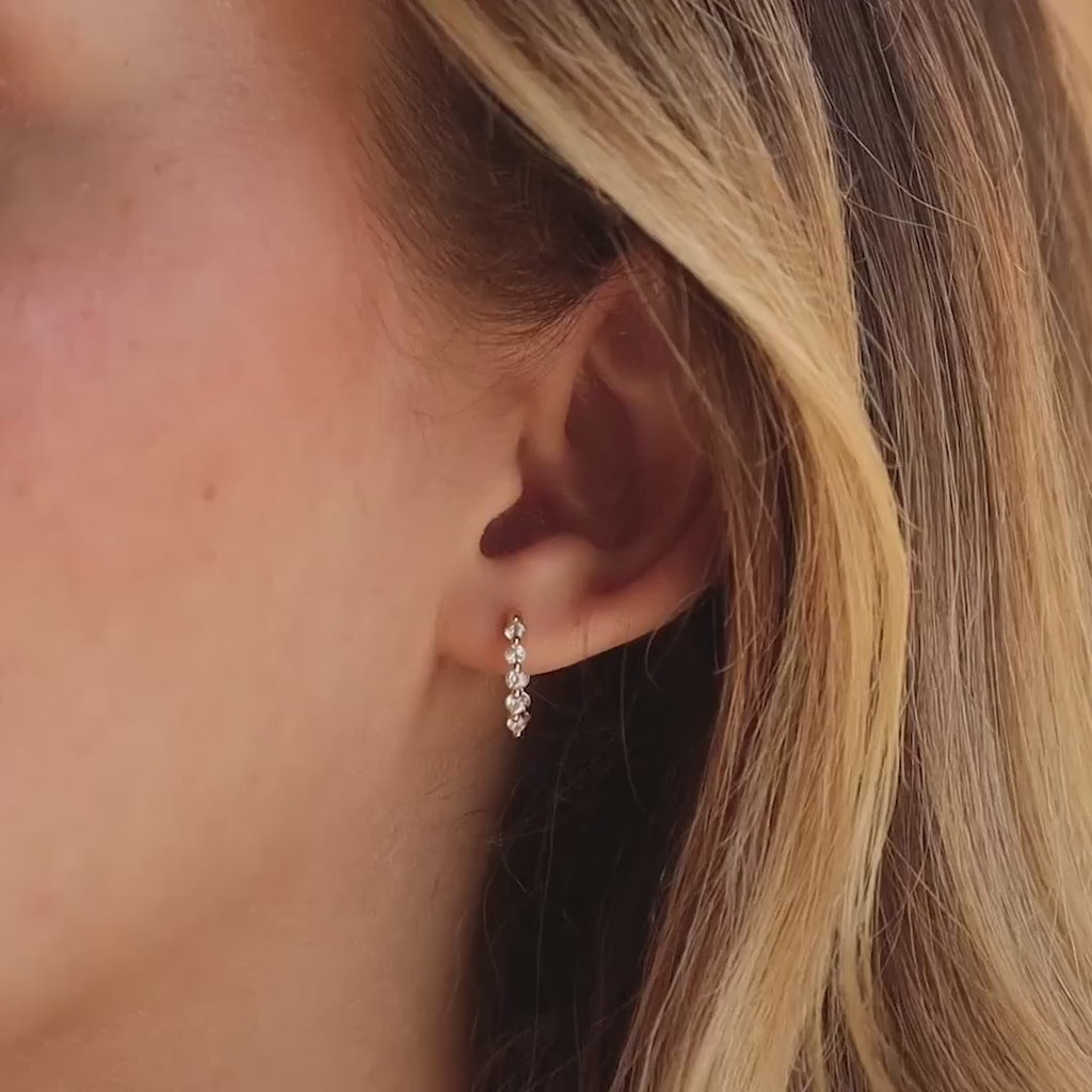 Diamond Pavé Hoop Earrings