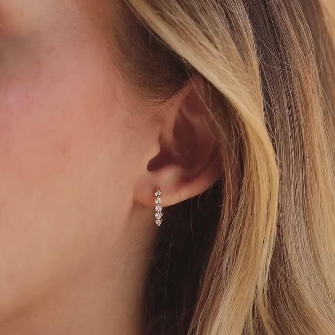 Diamond Pavé Hoop Earrings