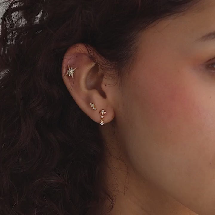 Star-shaped earrings