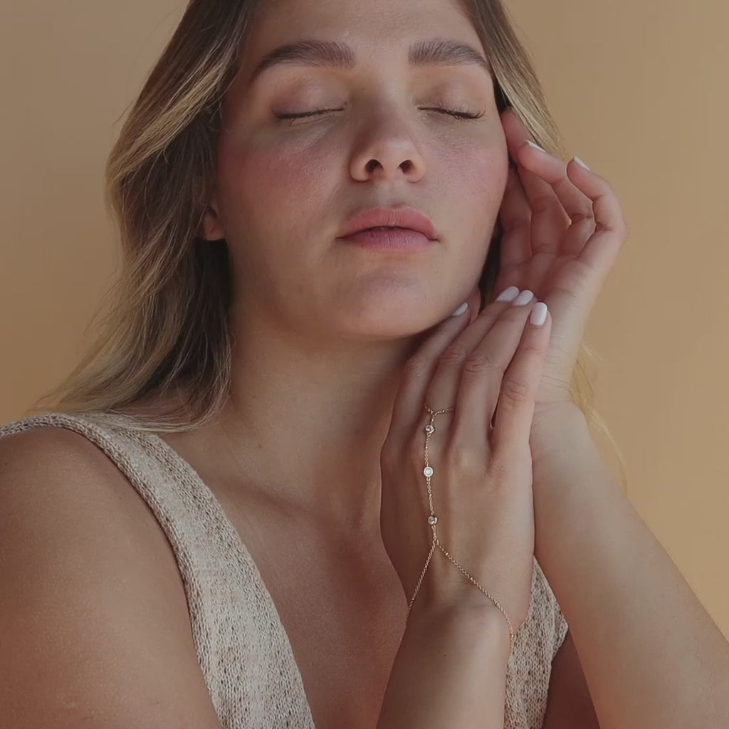 Diamond Bezel Hand Chain