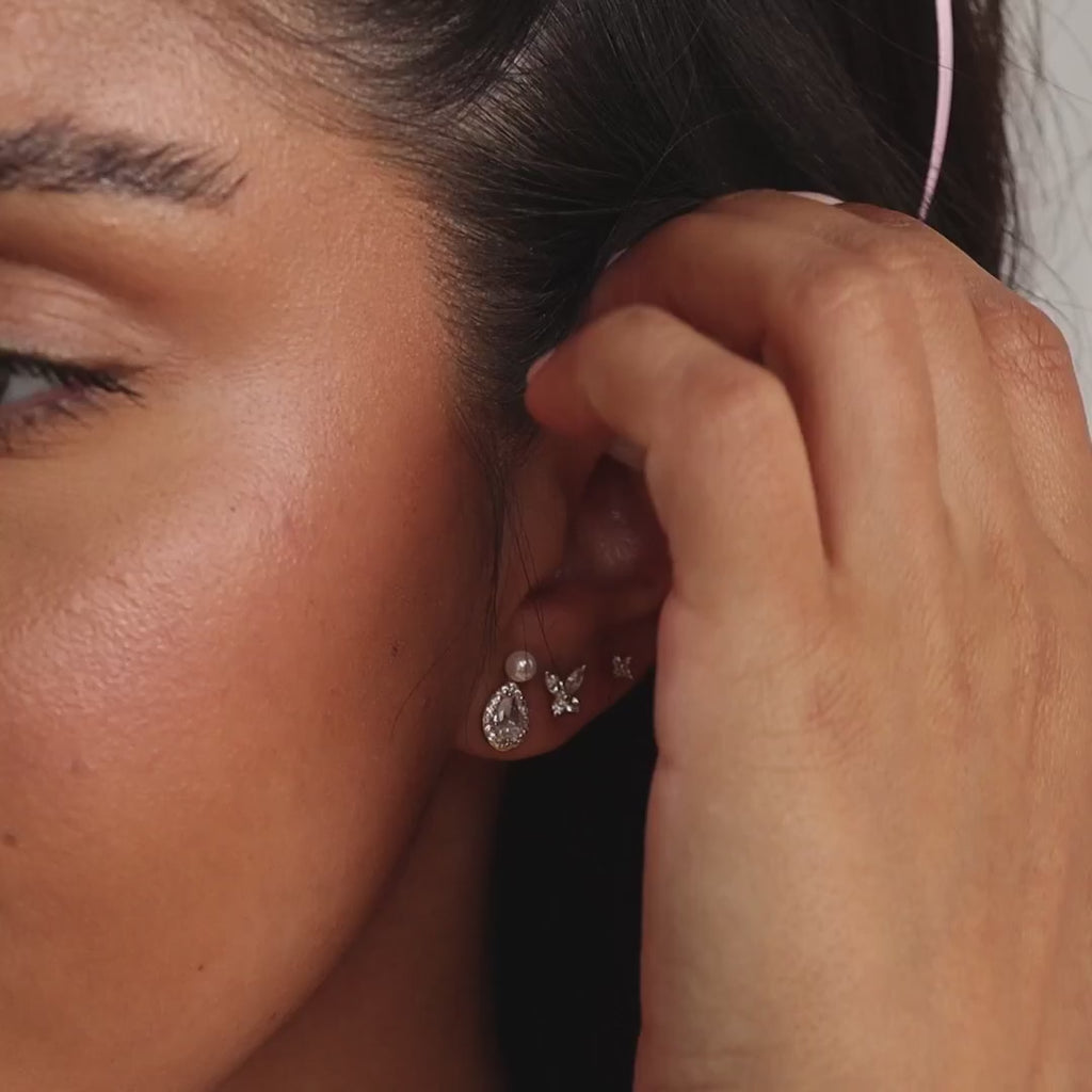 Drop Earrings with Pearl