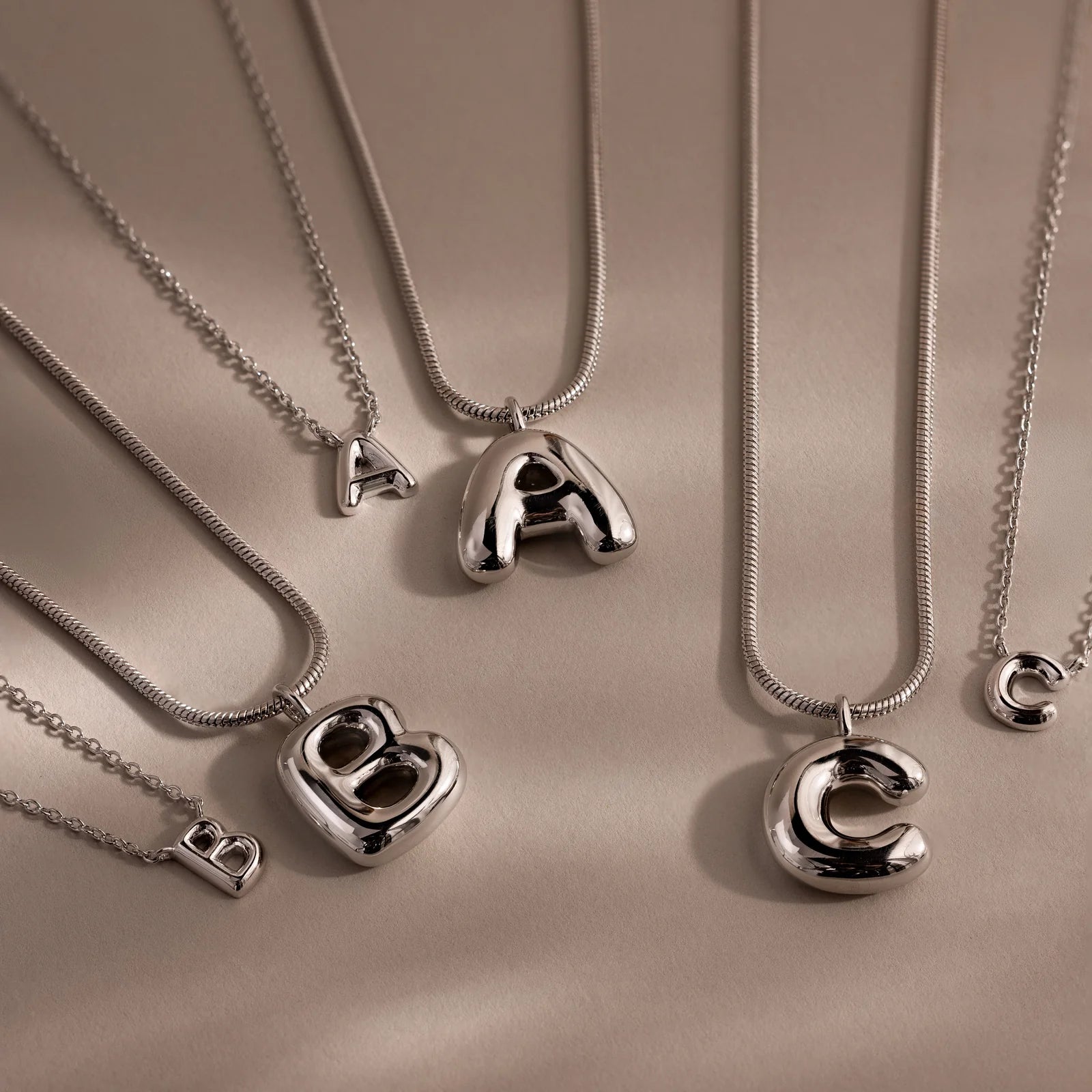 Inflated Initial Necklace