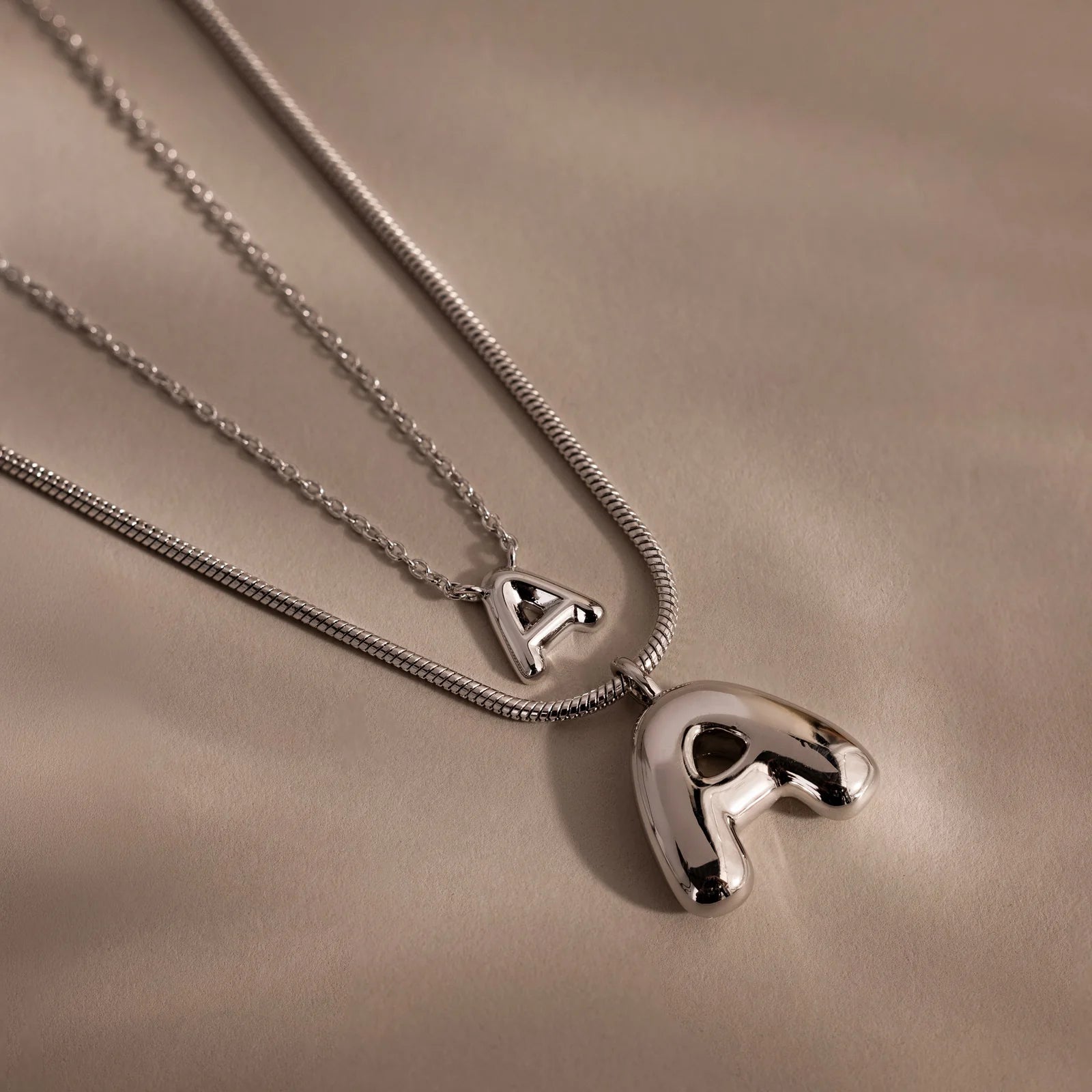 Inflated Initial Necklace